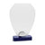 PLX190G - Targa in metacrilato satinato con base in legno blu