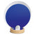 MCR28 - Targa circolare in metacrilato blu/specchiato dimensioni: 21.5x24 cm