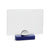 PLX160 - Targa in metacrilato satinato con base in legno blu