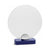 PLX170G - Porta targa in metacrilato satinato con base legno blu