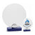 PLX170G - Porta targa in metacrilato satinato con base legno blu