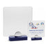 PLX180G - Targa in metacrilato satinato con base in legno blu